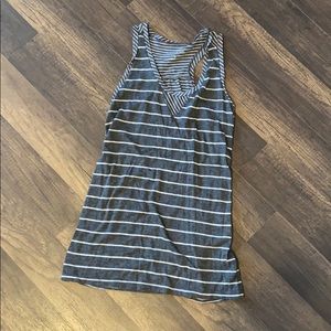 Stripped racket back tank top